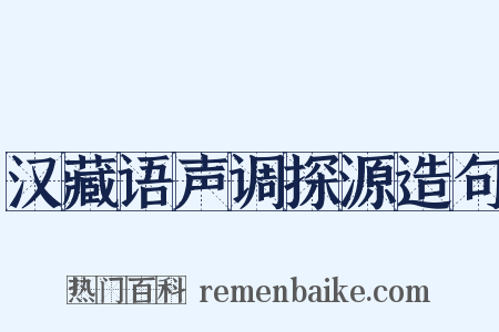 汉藏语声调探源造句是什么意思的图片
